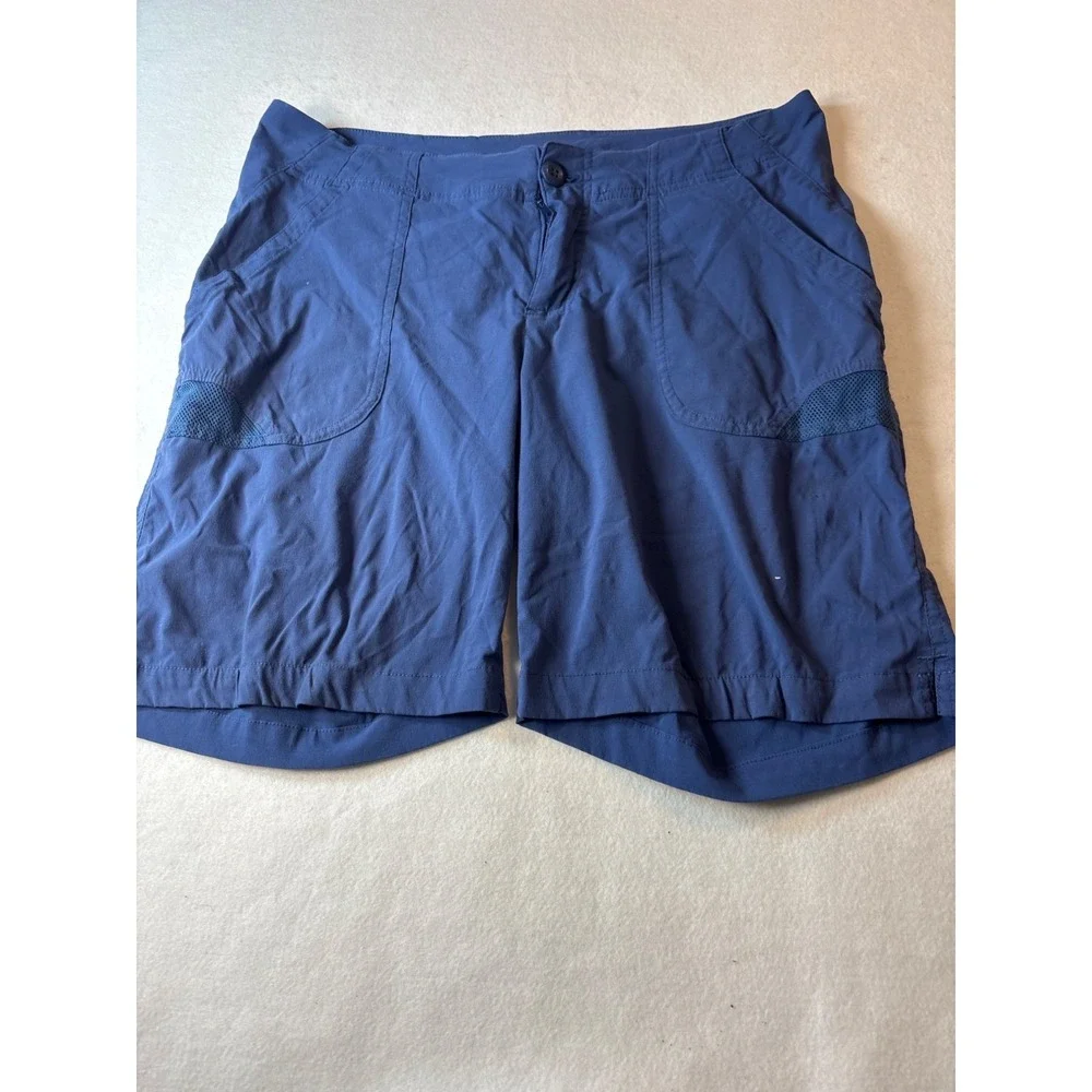 Columbia PFG Fishing Shorts Womens 10 Navy Blue Excellent Quick Dry Outdoor